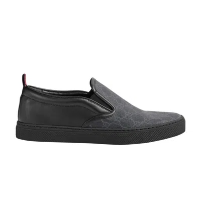 Pre-owned Gucci Gg Supreme Slip-on 'black'