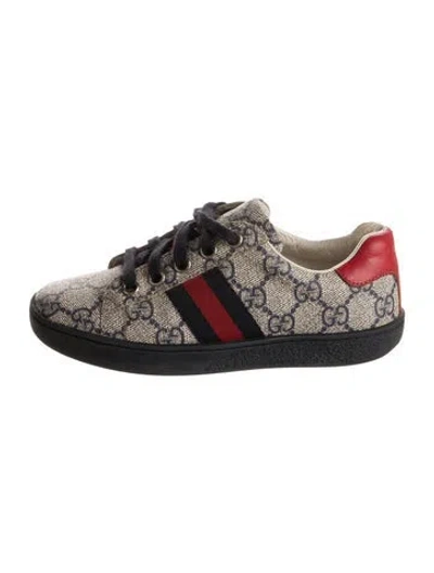 Pre-owned Gucci Babies' Gg Supreme Sneakerrs In Blue/neutrals