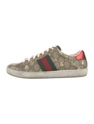 Pre-owned Gucci Gg Supreme Sneakers