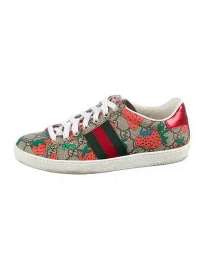 Pre-owned Gucci Gg Supreme Sneakers In Brown