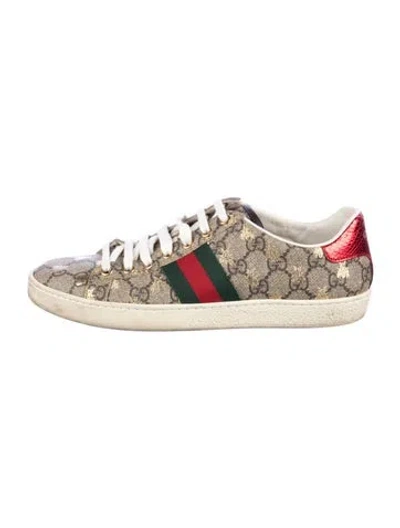 Pre-owned Gucci Gg Supreme Sneakers In Neutral