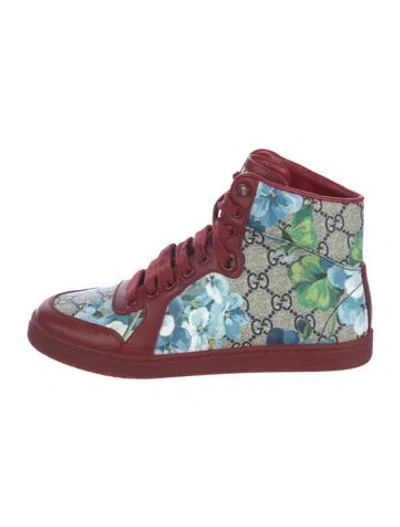 Pre-owned Gucci Gg Supreme Sneakers In Red