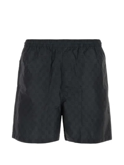 Gucci Badeshorts Aus Gg Supreme In Gray