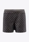 Gucci Comfortable Shorts With Elastic Waistband And Pockets In Gray