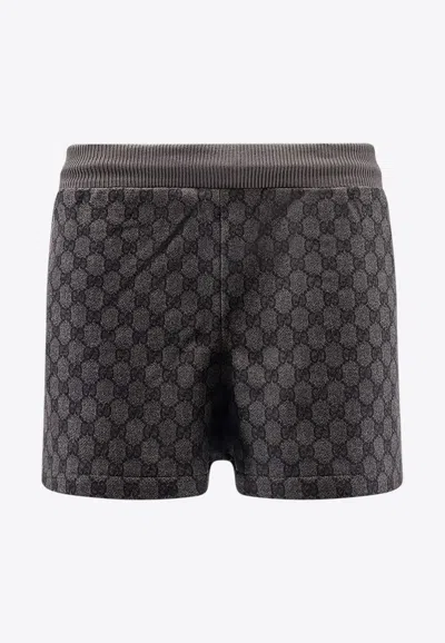 Gucci Gg Supreme Technical Shorts In Black