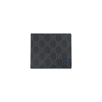 Gucci Gg Supreme Textile Wallet Men In Black