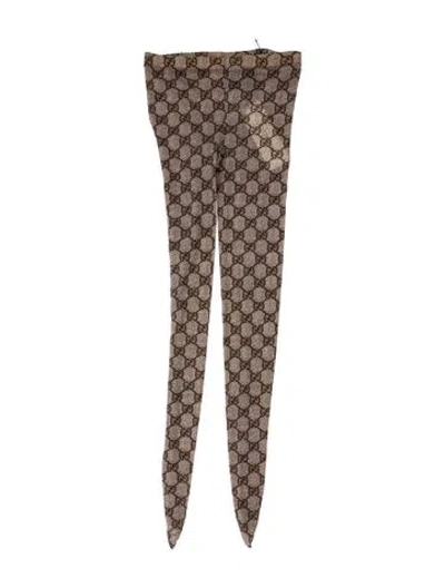 Pre-owned Gucci Gg Supreme Tights In Neutral