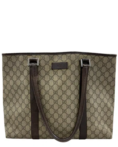 Gucci Gg Supreme Tote (authentic Pre-loved) In Brown