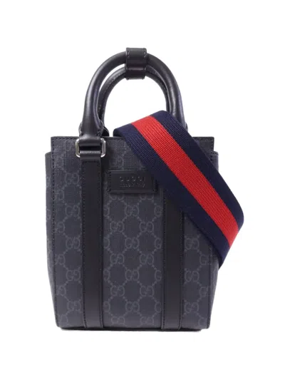 Pre-owned Gucci Gg Supreme Tote Bag In Black