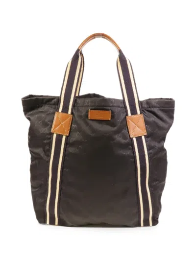 Pre-owned Gucci Gg Supreme Tote Bag In Black