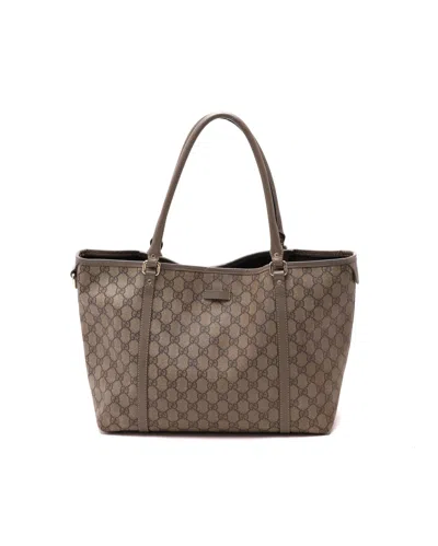 Gucci Gg Supreme Tote Bag In Brown