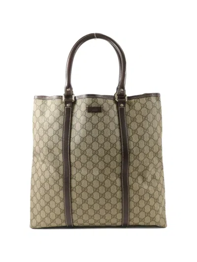 Pre-owned Gucci Gg Supreme Tote Bag In Neutral