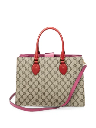 Pre-owned Gucci Gg Supreme Tote Bag In Neutrals