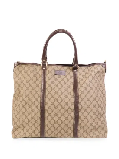 Pre-owned Gucci Gg Supreme Tote Bag In Neutrals