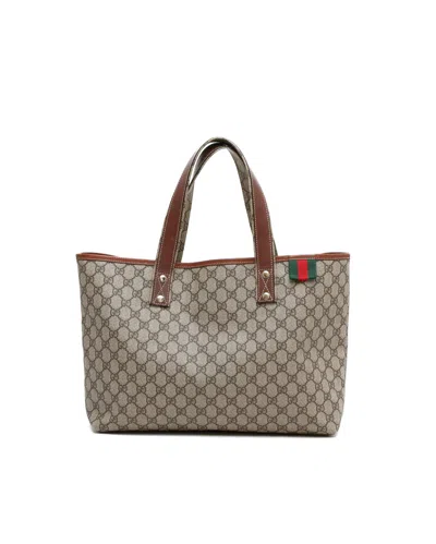 Gucci Gg Supreme Tote Bag In Sand
