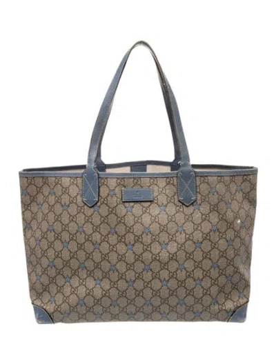 Pre-owned Gucci Gg Supreme Tote In Neutral