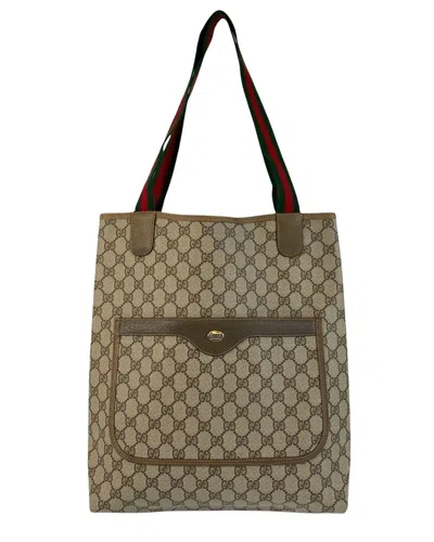 Pre-owned Gucci Gg Supreme Tote Shoulder Bag (authentic Pre-loved)