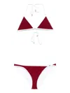 Gucci Gg Terrycloth Geometric-print Bikini In Burgundy