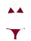 Gucci Gg Terrycloth Geometric-print Bikini In Red