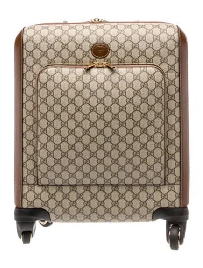Pre-owned Gucci Gg Supreme Trolley In Neutral