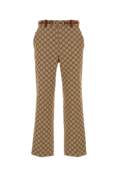 Gucci Gg Supreme Trousers In Brown