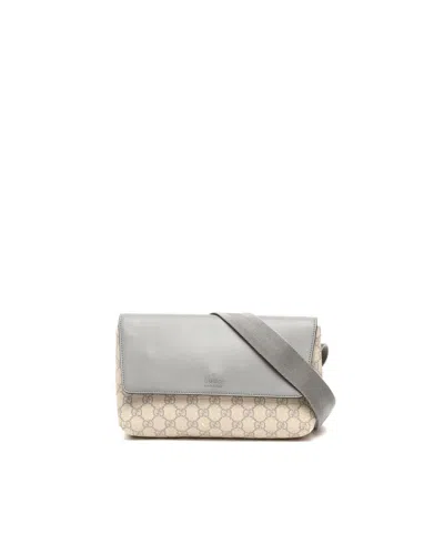 Gucci Gg Supreme Waist Bag In Gray
