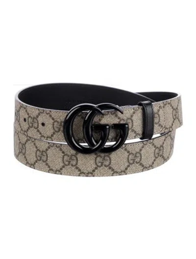 Pre-owned Gucci Gg Supreme Waist Belt In Brown