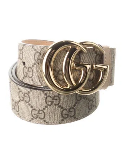 Pre-owned Gucci Gg Supreme Waist Belt In Neutral
