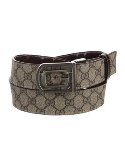 Pre-owned Gucci Gg Supreme Waist Belt In Neutral