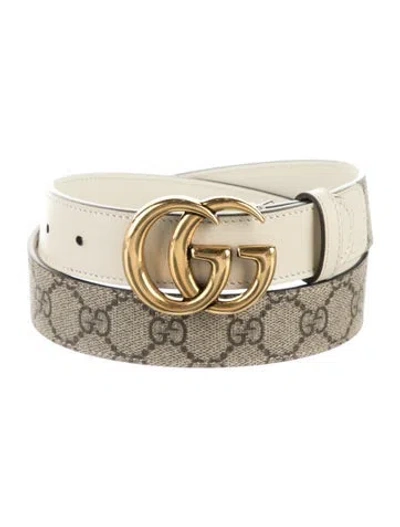 Pre-owned Gucci Gg Supreme Waist Belt In Neutrals