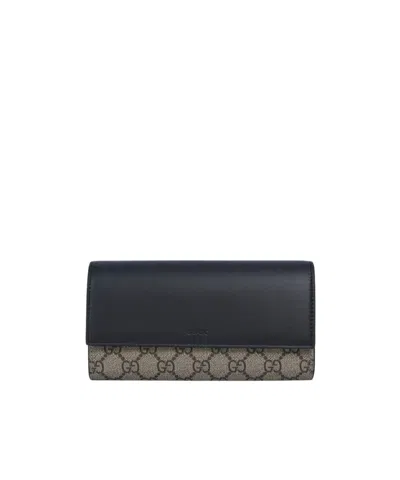 Gucci Gg Supreme Wallet In Black
