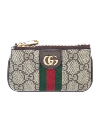 Pre-owned Gucci Gg Supreme Wallet In Brown