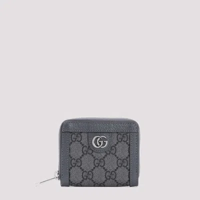 Gucci Gg Supreme Wallet In Grey Black Grap.grey