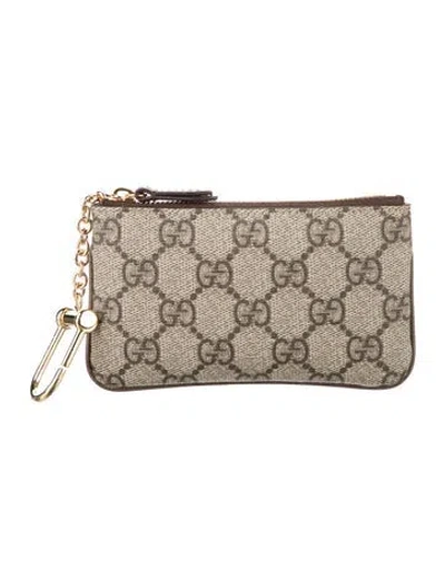 Pre-owned Gucci Gg Supreme Wallet In Neutral