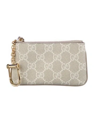 Pre-owned Gucci Gg Supreme Wallet In Neutral