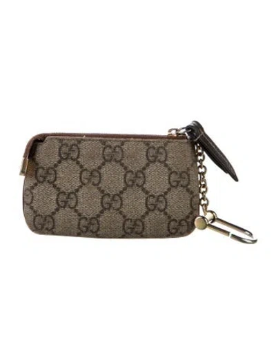 Pre-owned Gucci Gg Supreme Wallet In Neutral