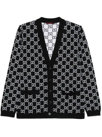 GUCCI GUCCI GG SUPREME WOOL CARDIGAN