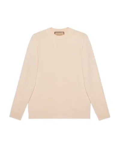 Gucci Gg Supreme Wool Jumper In Nude
