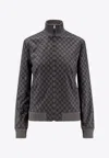 Gucci Gg Supreme Zip-up Bomber Jacket In Gray