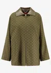 Gucci Gg Supreme Zip-up Jacket In Green