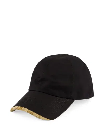 Gucci Gg Supreme-trim Baseball Cap In Black