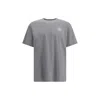 Gucci Grey Crewneck T-shirt With Double G Embroidery On The Front In Fabric Man