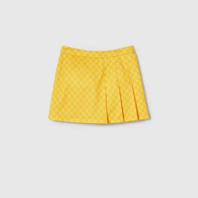 Gucci Gg Technical Jersey Skort In Yellow