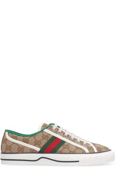 Gucci X Disney Tennis 1977 Sneakers In Brown