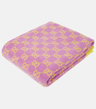 Gucci Gg Terry Beach Towel In Pink