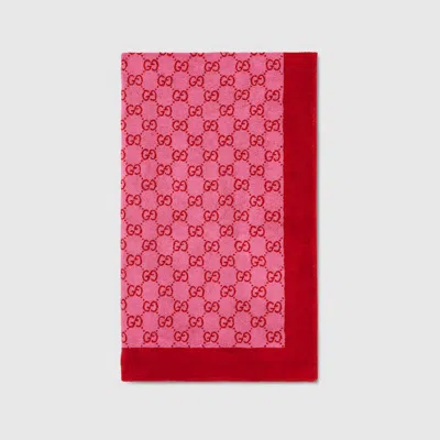 Gucci Gg Terrycloth Beach Blanket In Pink