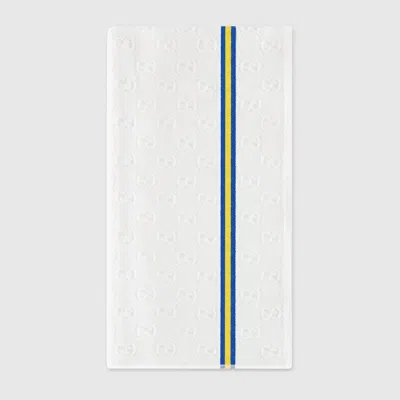 Gucci Gg Terrycloth Beach Blanket In White