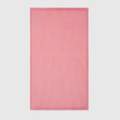 Gucci Gg Terrycloth Jacquard Beach Towel In Pink