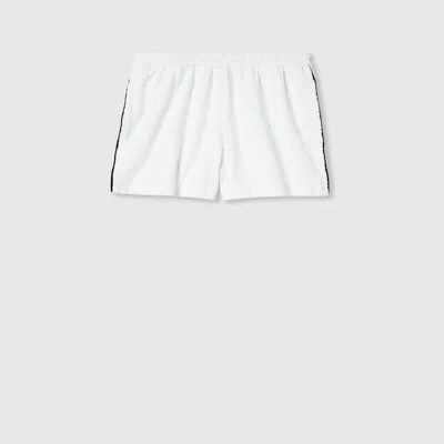Gucci Gg Terrycloth Shorts In White