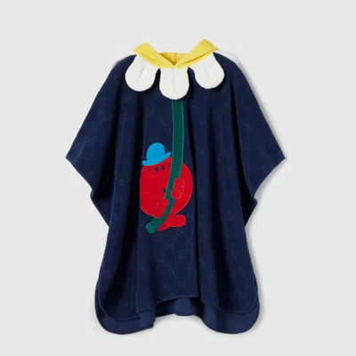 Gucci Kids' Gg Terrycloth Towel In Blue